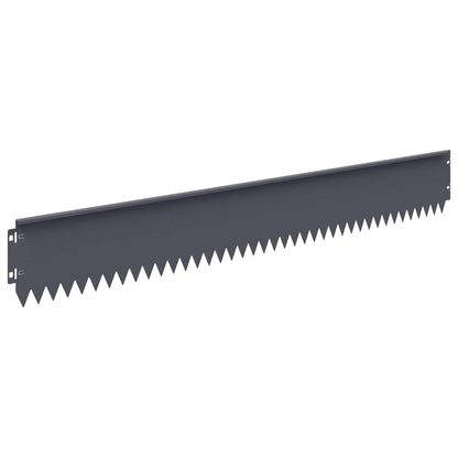 Lawn Edging 30 pcs 103 x 15 cm Steel Anthracite