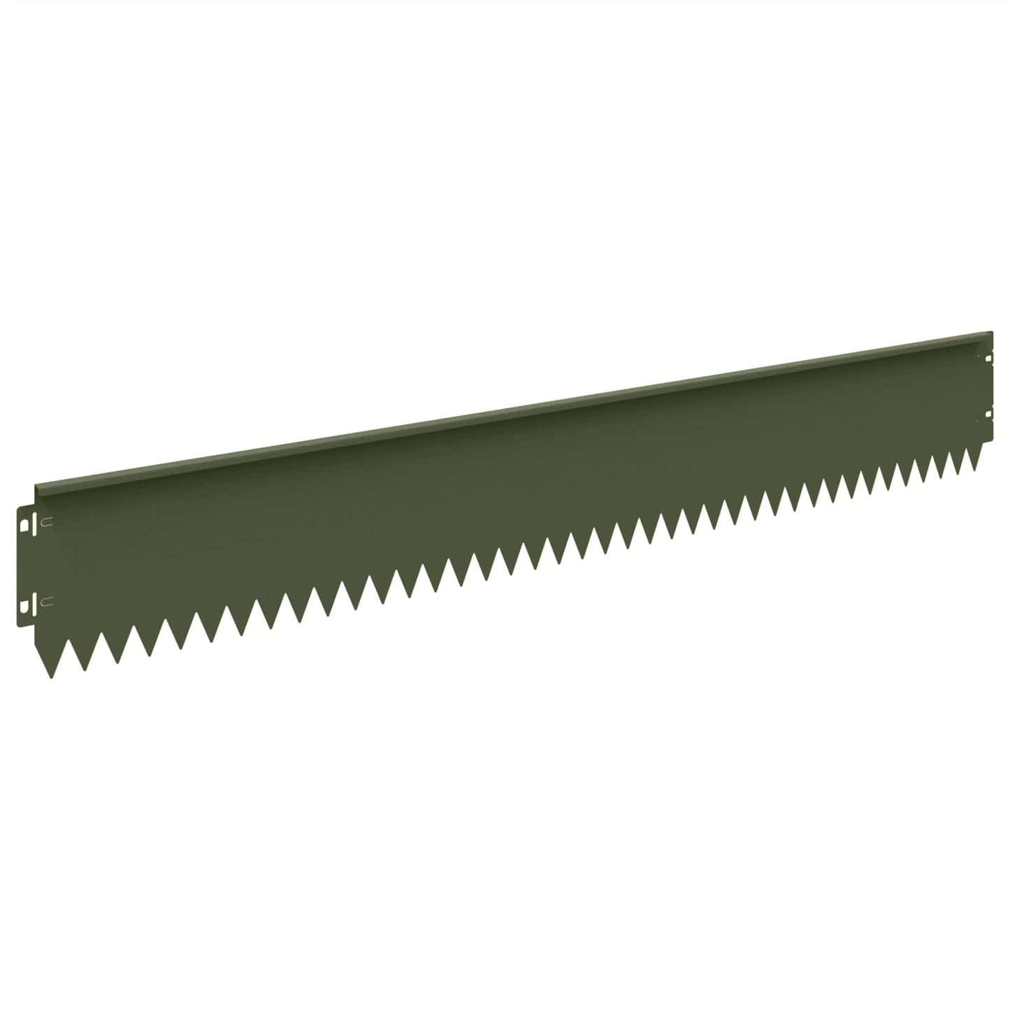 Lawn Edging 20 pcs 103 x 15 cm Steel Olive Green