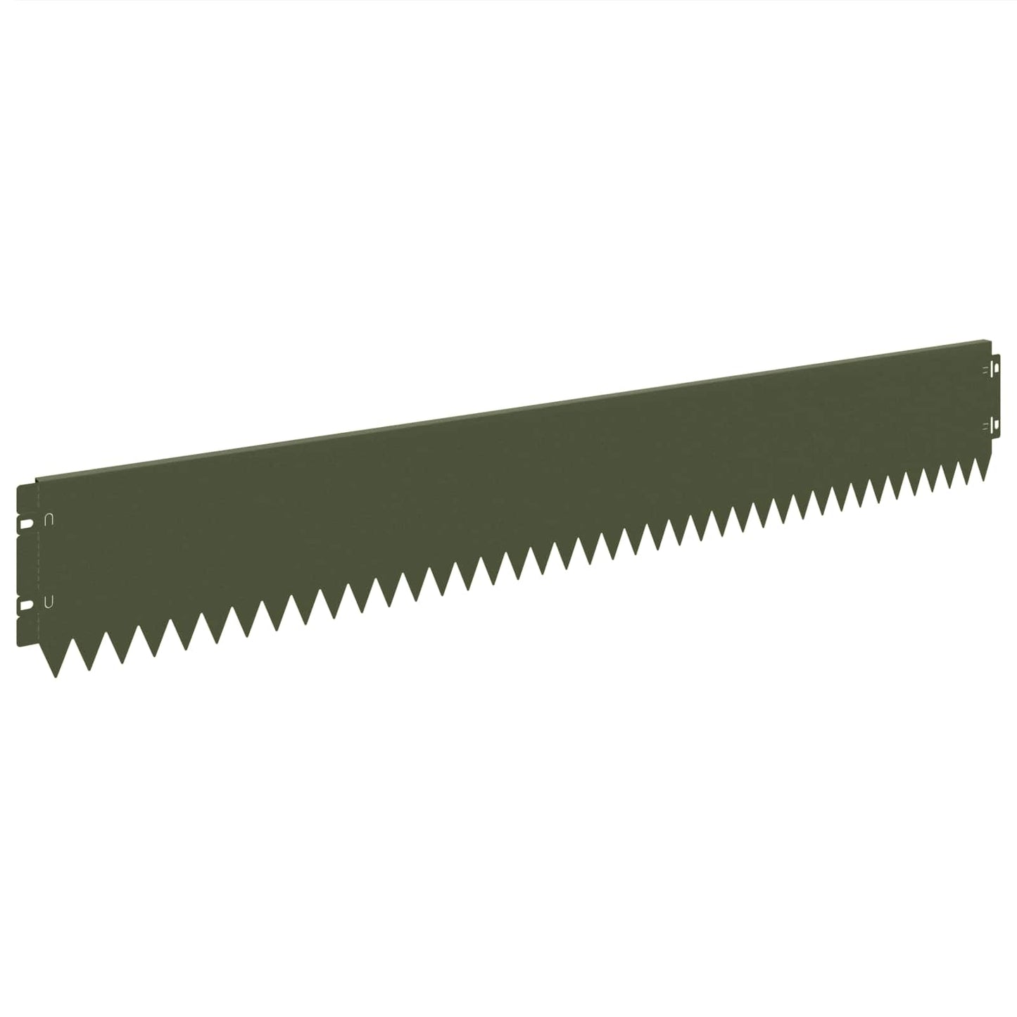 Lawn Edging 30 pcs 103 x 15 cm Steel Olive Green