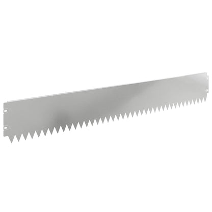 Lawn Edging 20 pcs 103 x 15 cm Steel Silver