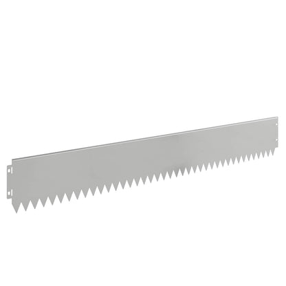 Lawn Edging 30 pcs 103 x 15 cm Steel Silver