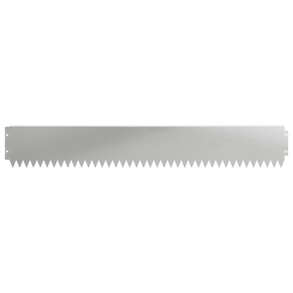 Lawn Edging 30 pcs 103 x 15 cm Steel Silver