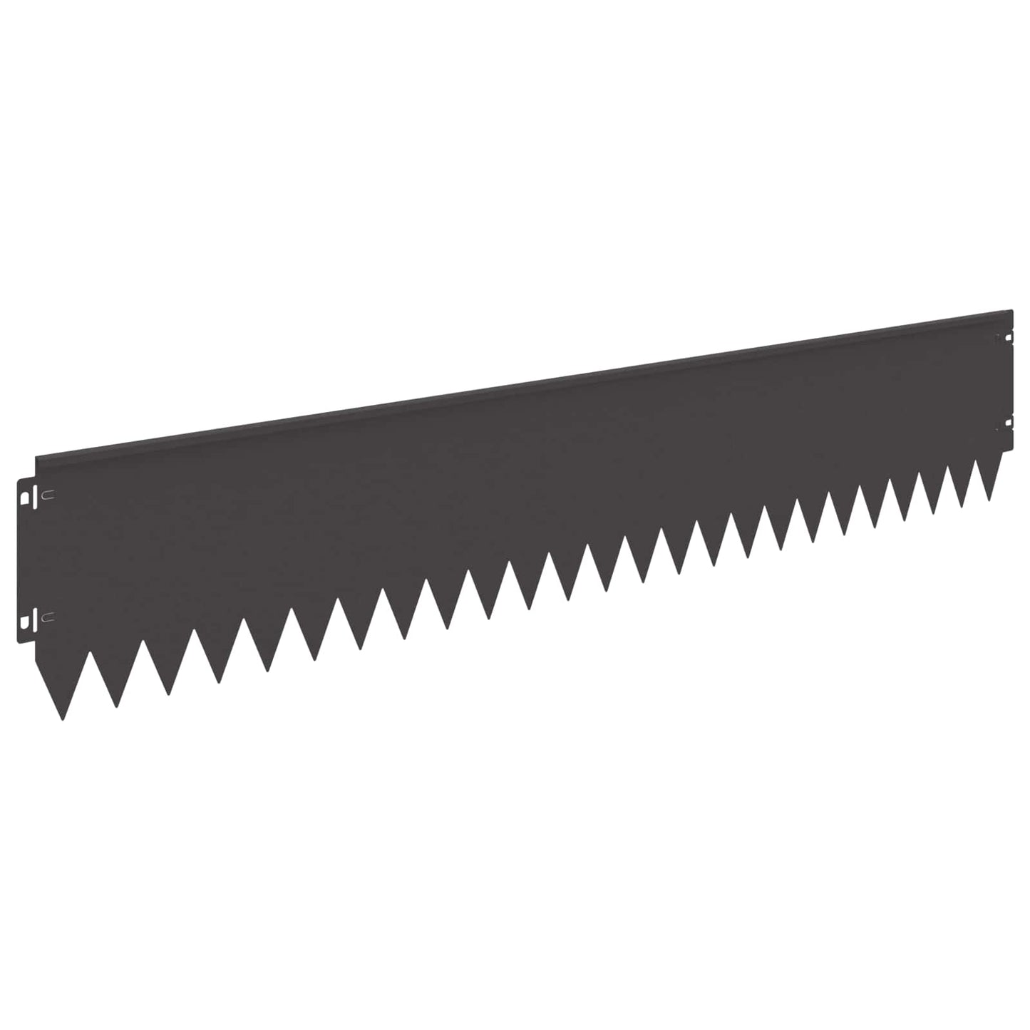 Lawn Edging 10 pcs 103 x 20 cm Steel Black