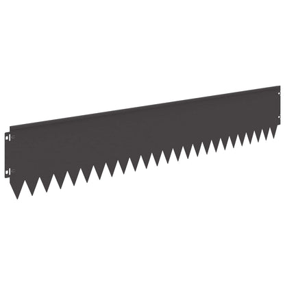 Lawn Edging 20 pcs 103 x 20 cm Steel Black