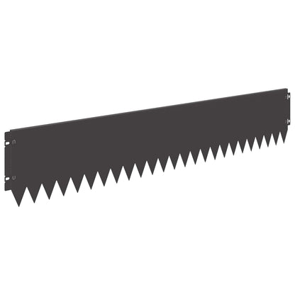 Lawn Edging 30 pcs 103 x 20 cm Steel Black