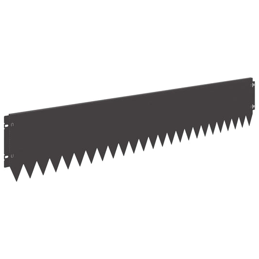 Lawn Edging 30 pcs 103 x 20 cm Steel Black