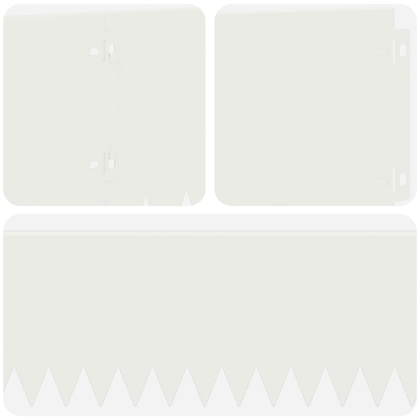 Lawn Edging 10 pcs 103 x 20 cm Steel White