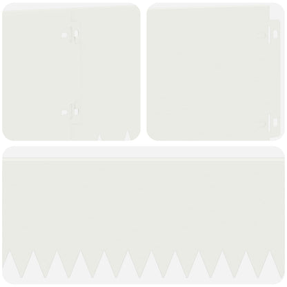 Lawn Edging 10 pcs 103 x 20 cm Steel White