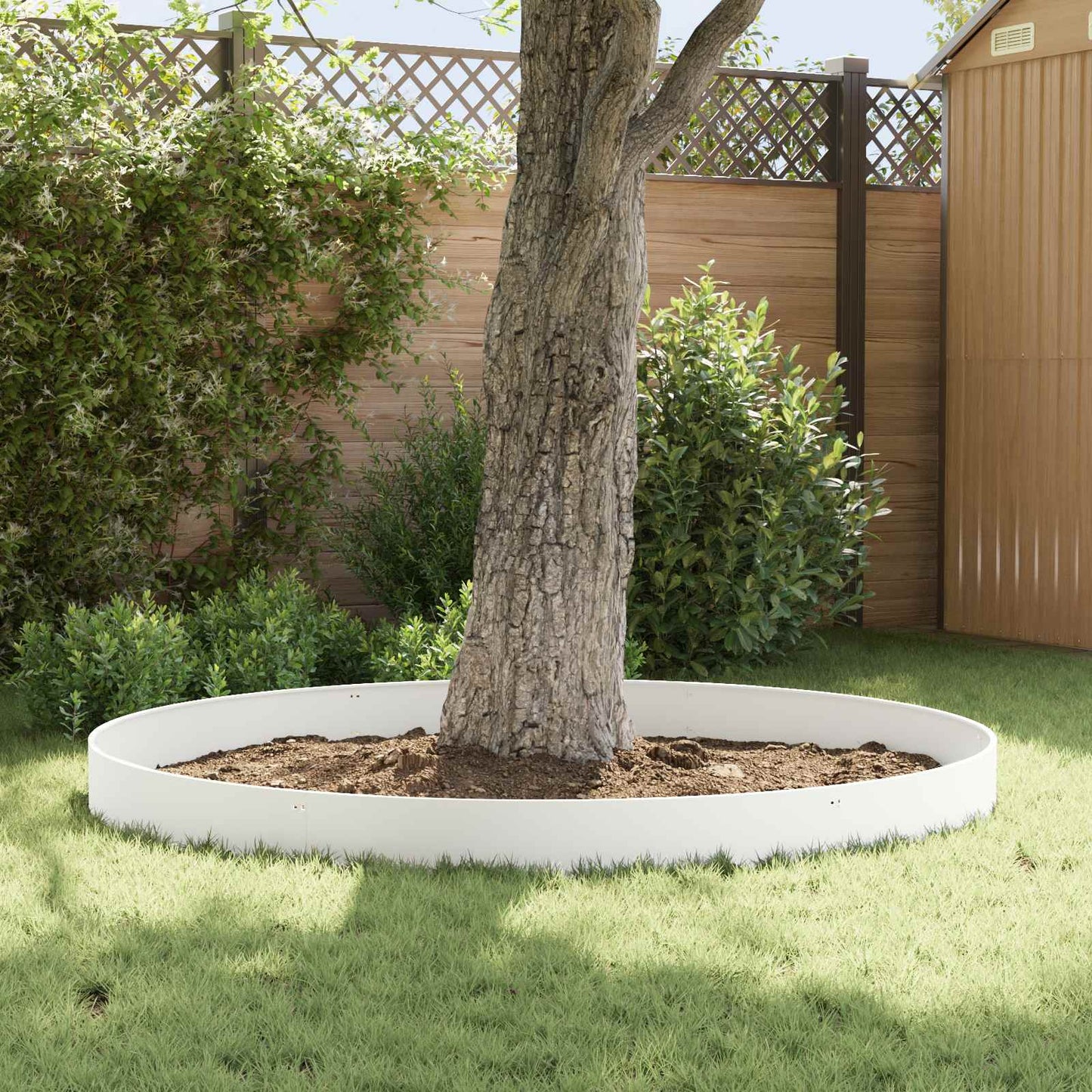 Lawn Edging 20 pcs 103 x 20 cm Steel White