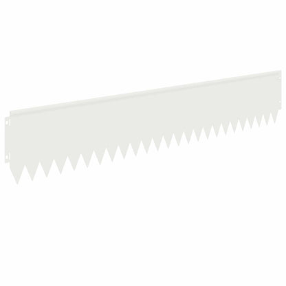 Lawn Edging 20 pcs 103 x 20 cm Steel White