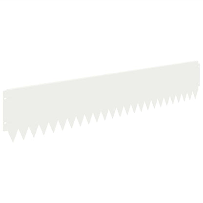 Lawn Edging 30 pcs 103 x 20 cm Steel White