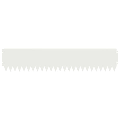 Lawn Edging 30 pcs 103 x 20 cm Steel White