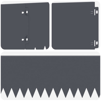 Lawn Edging 20 pcs 103 x 20 cm Steel Anthracite