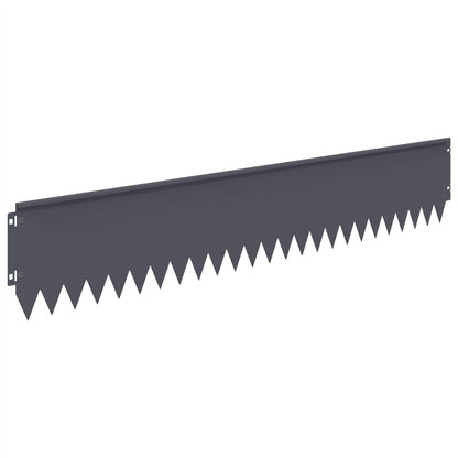 Lawn Edging 30 pcs 103 x 20 cm Steel Anthracite