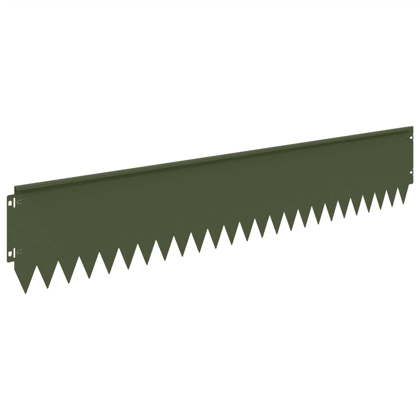 Lawn Edging 10 pcs 103 x 20 cm Steel Olive Green