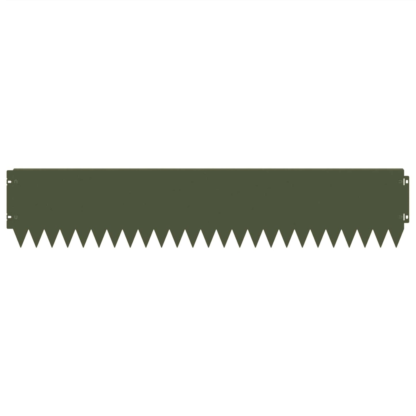 Lawn Edging 10 pcs 103 x 20 cm Steel Olive Green