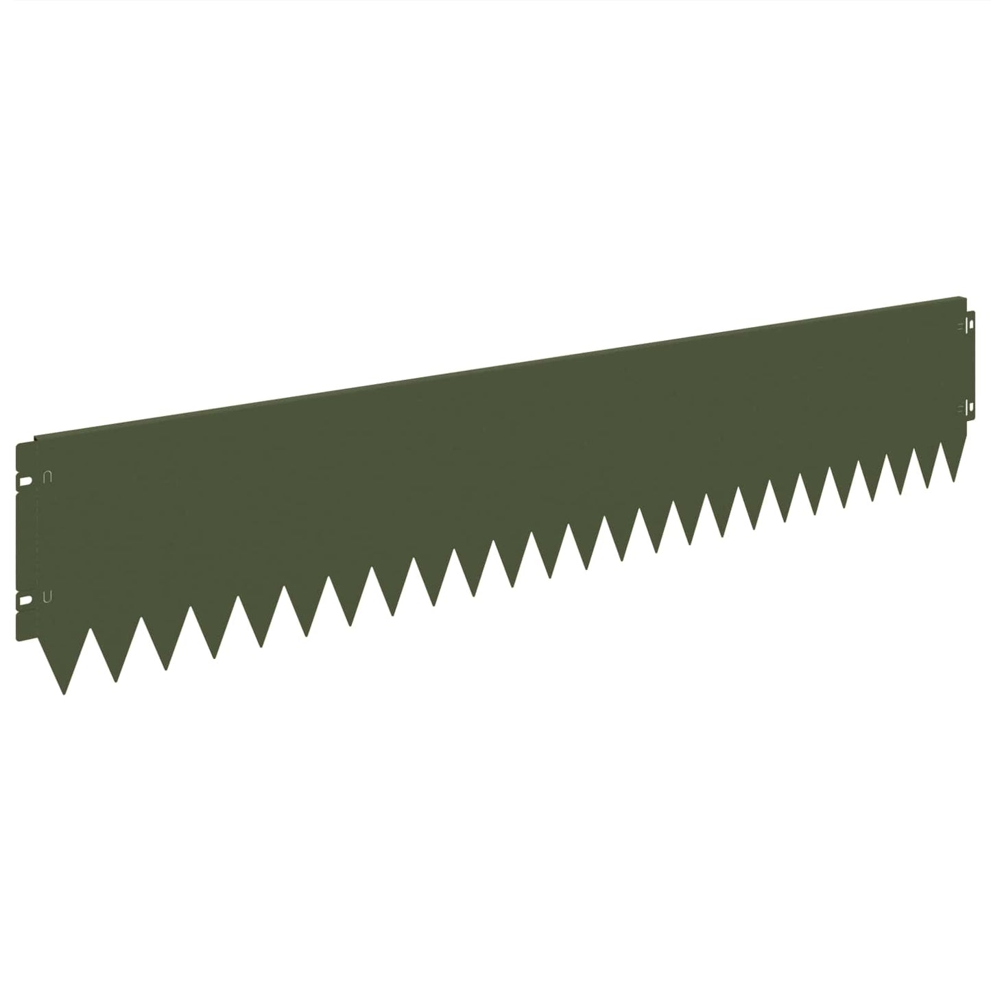 Lawn Edging 30 pcs 103 x 20 cm Steel Olive Green