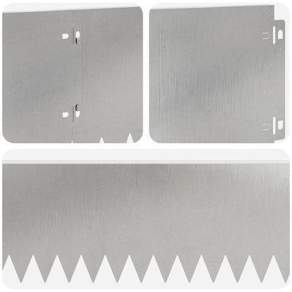 Lawn Edging 10 pcs 103 x 20 cm Steel Silver