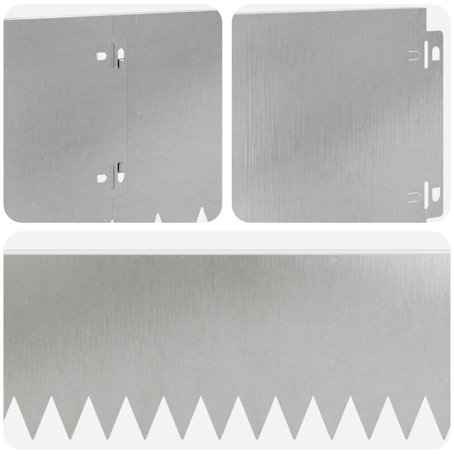 Lawn Edging 20 pcs 103 x 20 cm Steel Silver