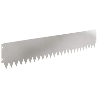 Lawn Edging 20 pcs 103 x 20 cm Steel Silver
