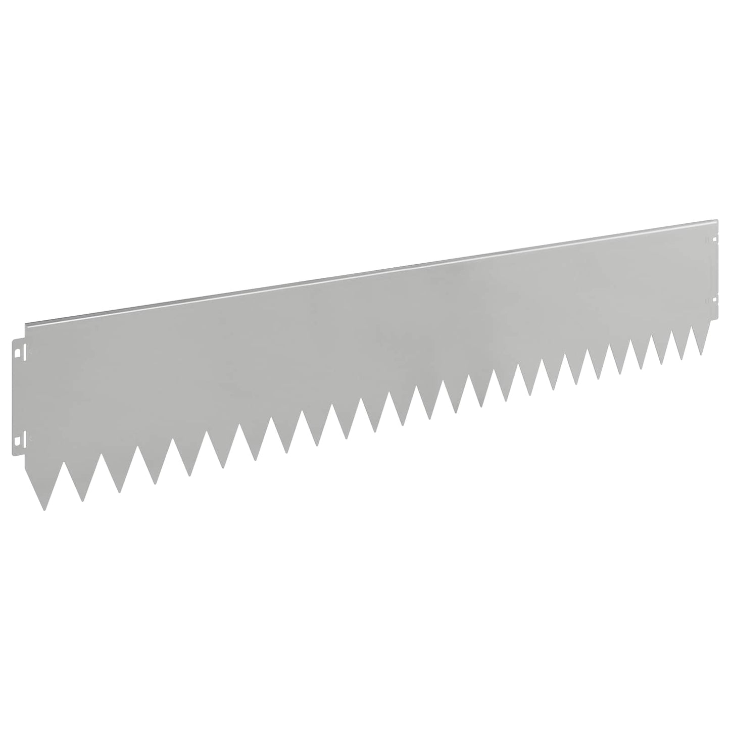 Lawn Edging 10 pcs 103 x 20 cm Steel Silver