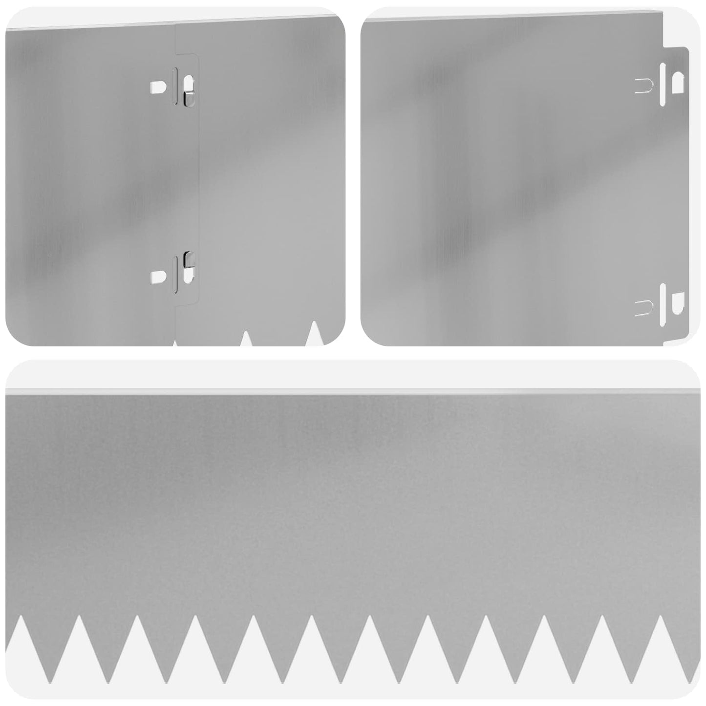 Lawn Edging 30 pcs 103 x 20 cm Steel Silver