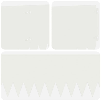 Lawn Edging 10 pcs 103 x 25 cm Steel White