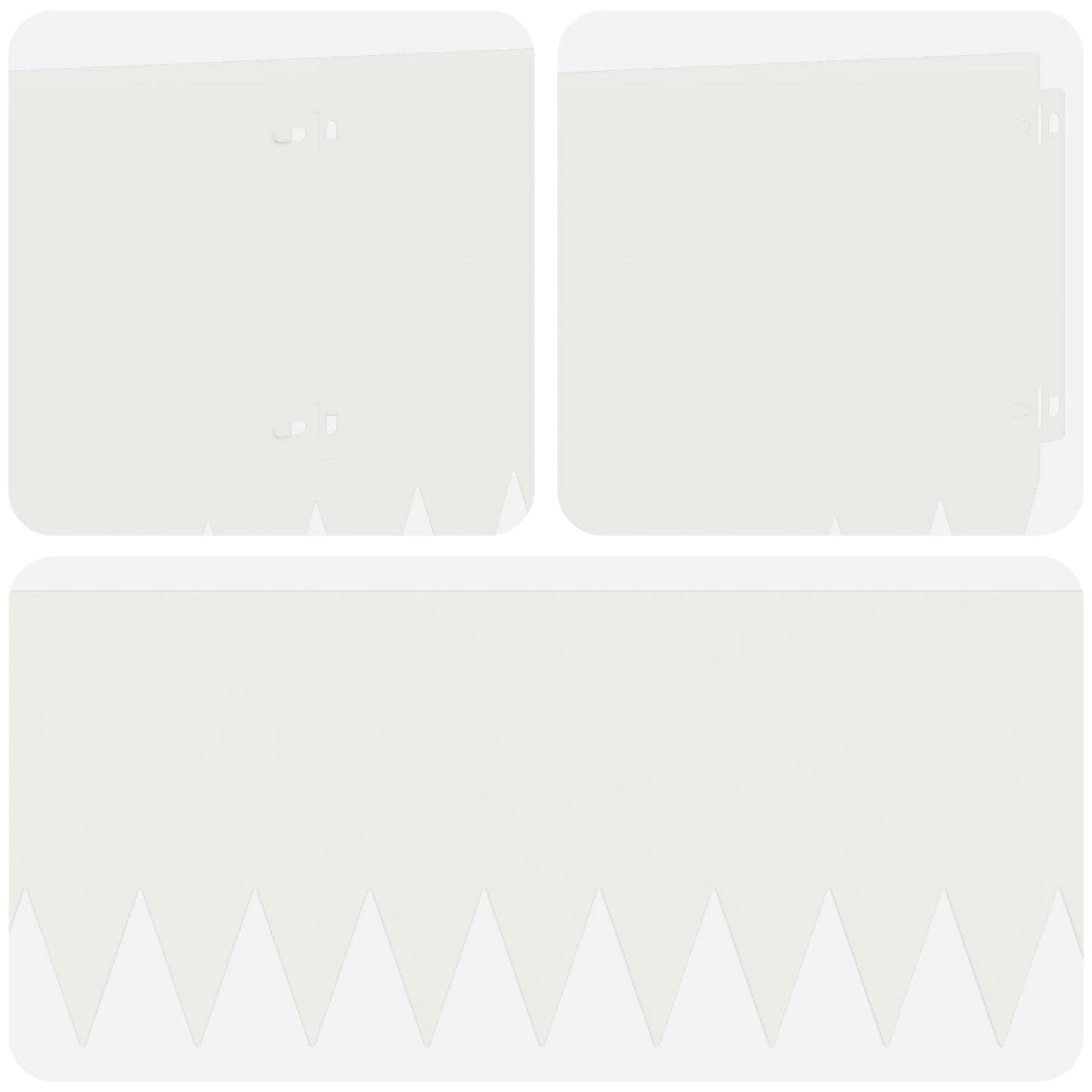 Lawn Edging 20 pcs 103 x 25 cm Steel White