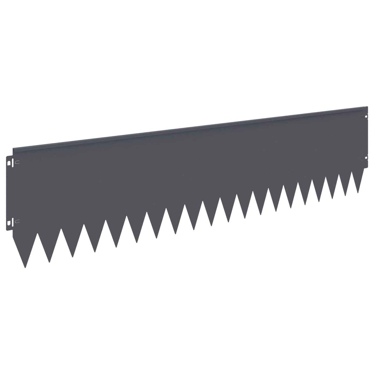 Lawn Edging 20 pcs 103 x 25 cm Steel Anthracite