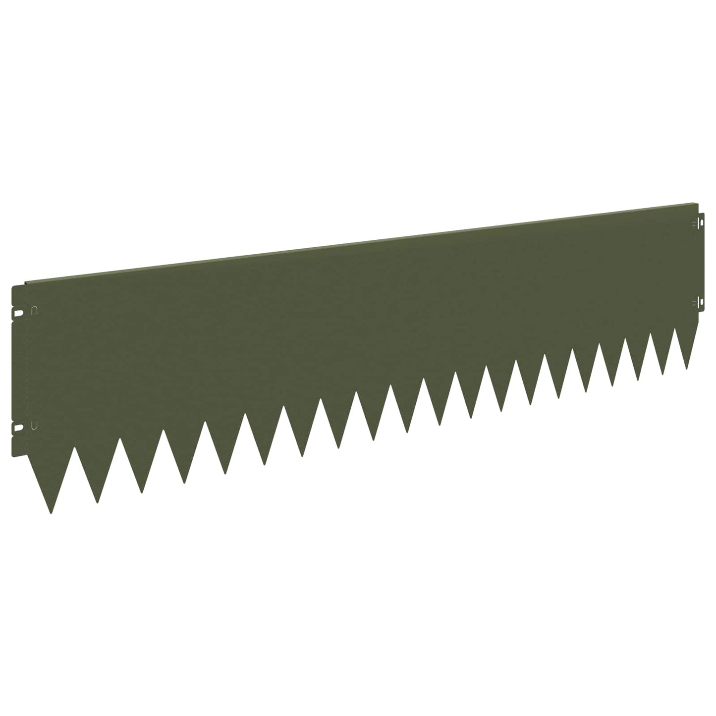 Lawn Edging 10 pcs 103 x 25 cm Steel Olive Green