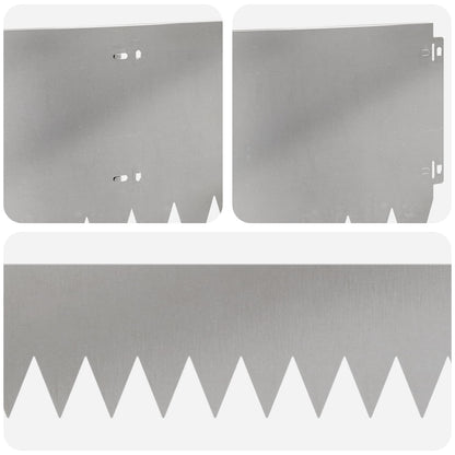 Lawn Edging 20 pcs 103 x 25 cm Steel Silver