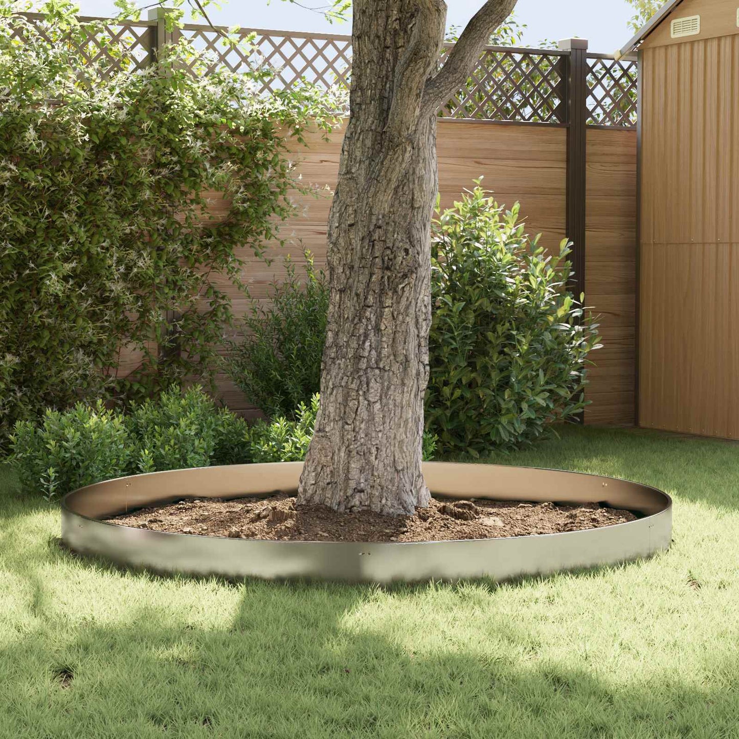 Lawn Edging 20 pcs 103 x 25 cm Steel Silver