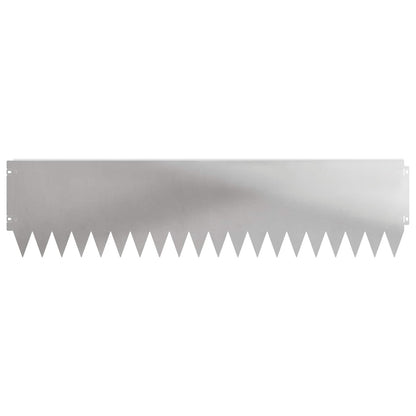 Lawn Edging 20 pcs 103 x 25 cm Steel Silver