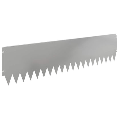 Lawn Edging 20 pcs 103 x 25 cm Steel Silver