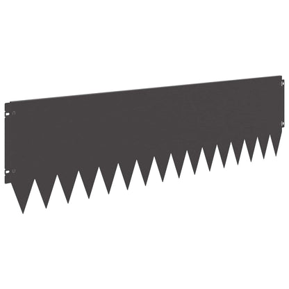 Lawn Edging 10 pcs 103 x 30 cm Steel Black