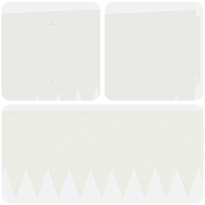 Lawn Edging 10 pcs 103 x 30 cm Steel White