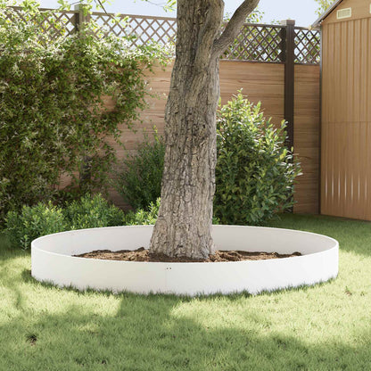 Lawn Edging 10 pcs 103 x 30 cm Steel White