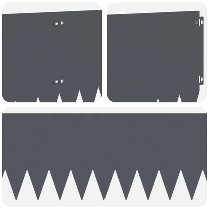Lawn Edging 10 pcs 103 x 30 cm Steel Anthracite