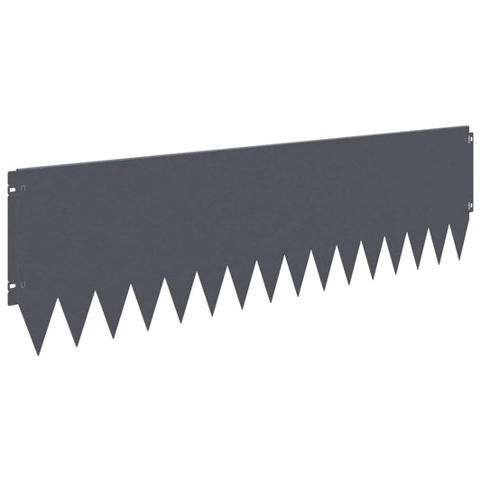 Lawn Edging 10 pcs 103 x 30 cm Steel Anthracite