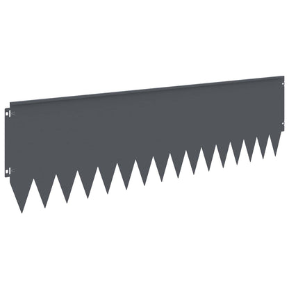 Lawn Edging 10 pcs 103 x 30 cm Steel Anthracite