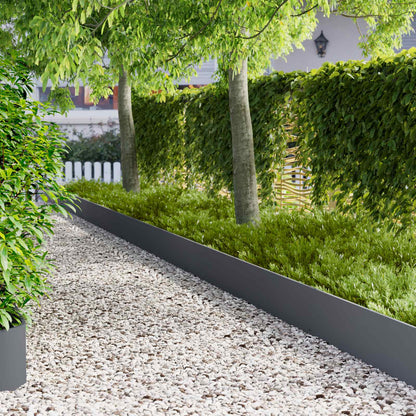 Lawn Edging 20 pcs 103 x 30 cm Steel Anthracite