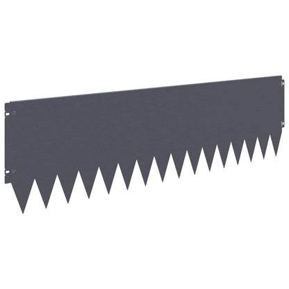 Lawn Edging 20 pcs 103 x 30 cm Steel Anthracite