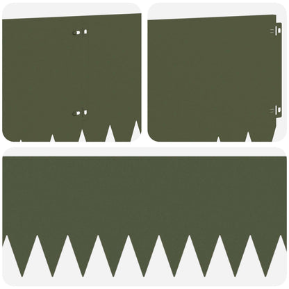 Lawn Edging 10 pcs 103 x 30 cm Steel Olive Green