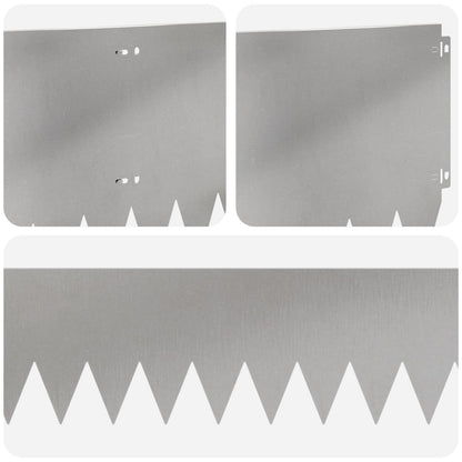 Lawn Edging 10 pcs 103 x 30 cm Steel Silver