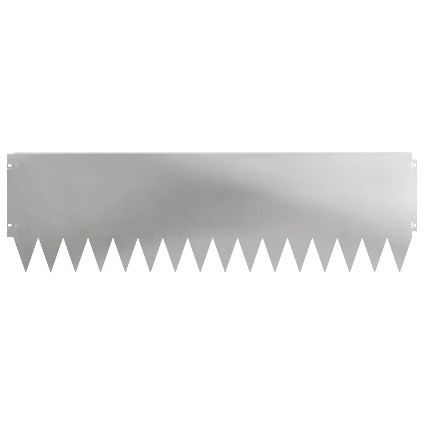 Lawn Edging 10 pcs 103 x 30 cm Steel Silver
