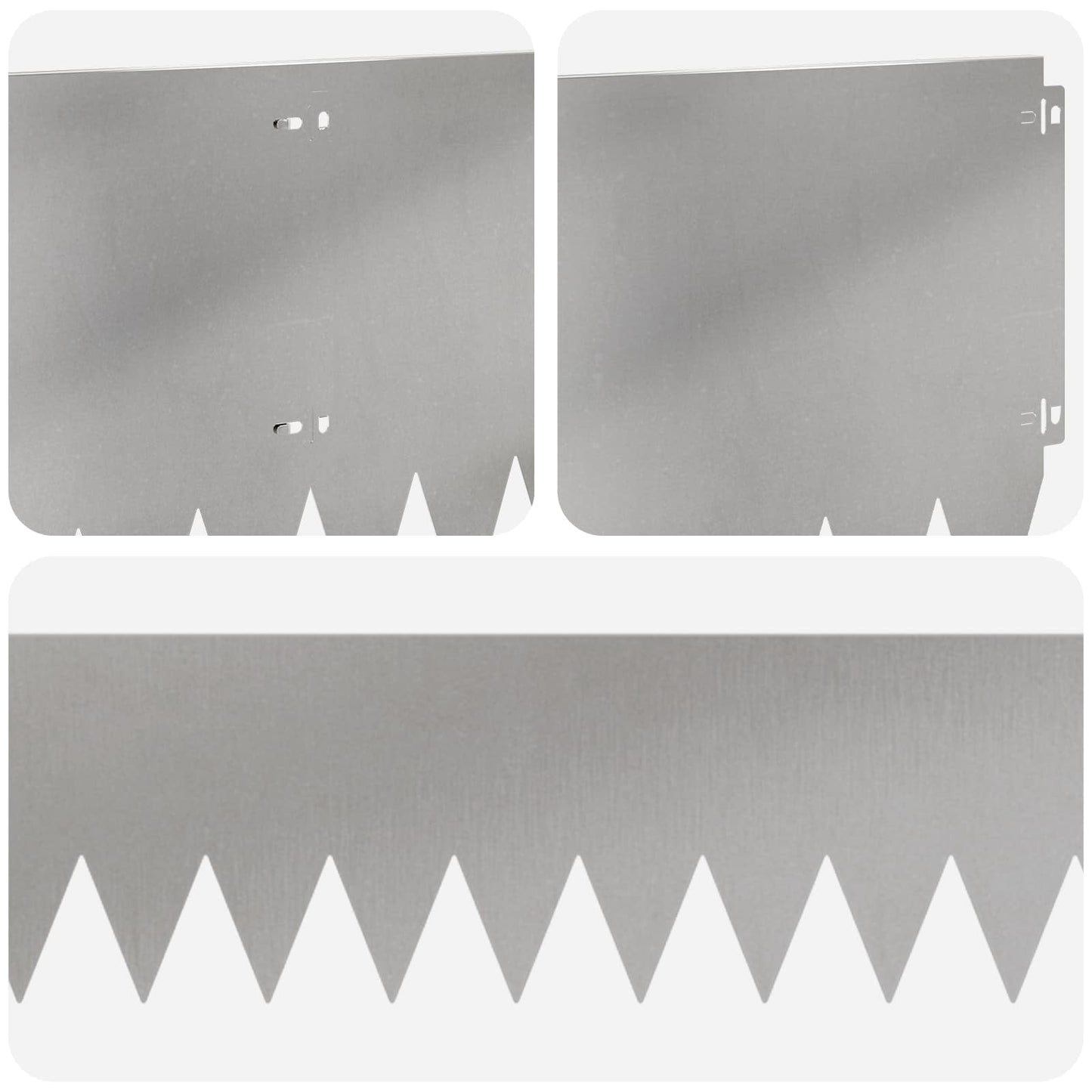 Lawn Edging 20 pcs 103 x 30 cm Steel Silver