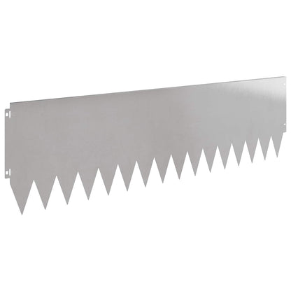 Lawn Edging 20 pcs 103 x 30 cm Steel Silver