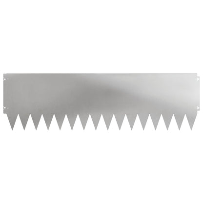 Lawn Edging 20 pcs 103 x 30 cm Steel Silver
