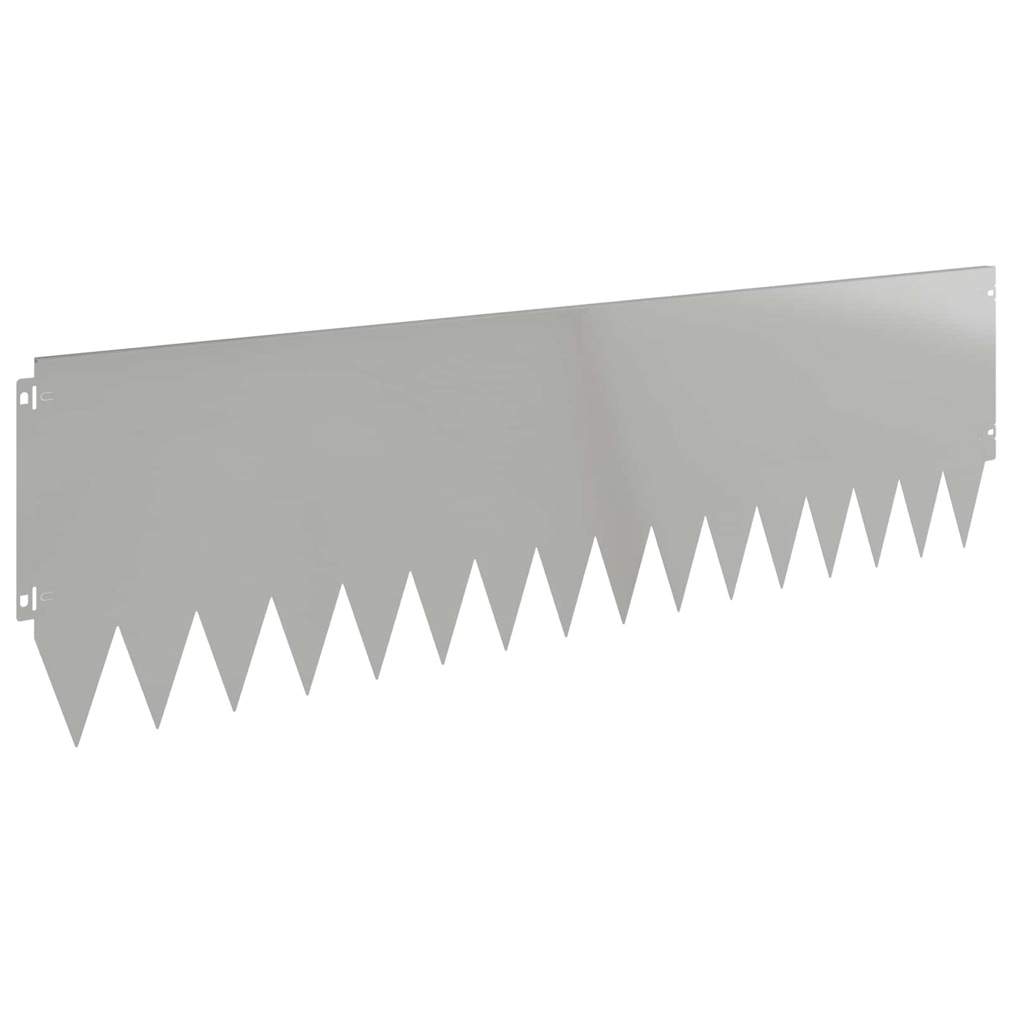 Lawn Edging 10 pcs 103 x 30 cm Steel Silver