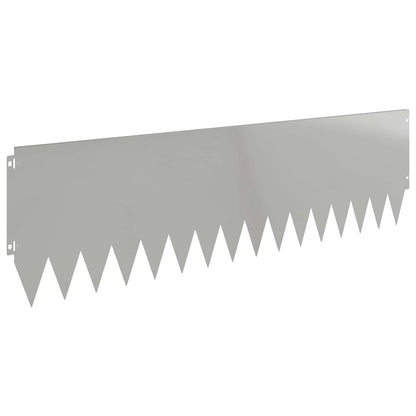 Lawn Edging 10 pcs 103 x 30 cm Steel Silver